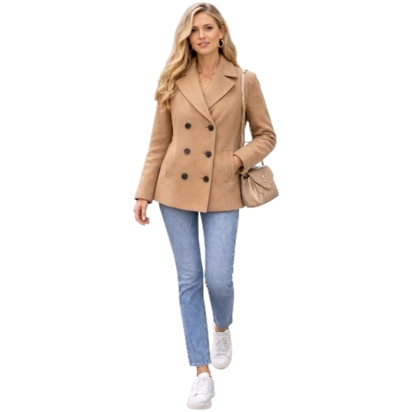 Old Navy Jackets & Blazers - Old Navy Women's Camel Pea Coat